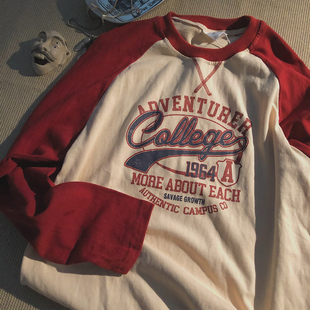 Daiwing白日梦研究专家男女款 厚实t恤阿美咔叽潮牌日系复古潮 长袖