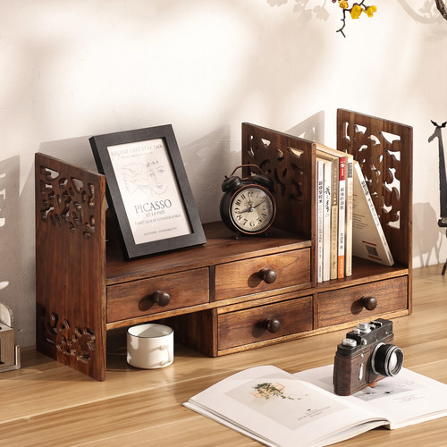 复古实木架子中式置物架储物柜