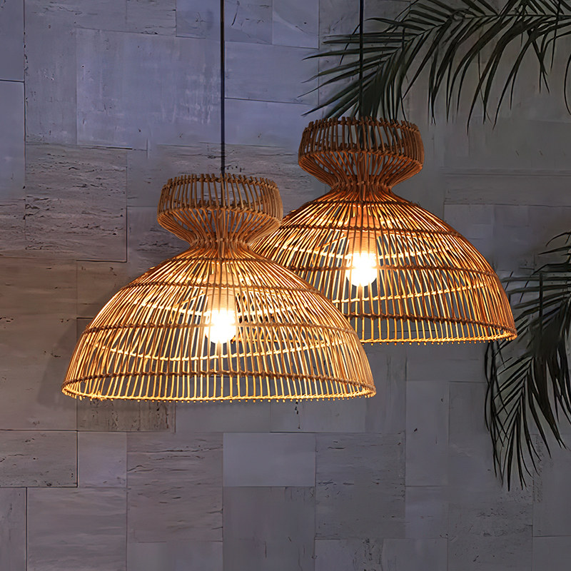 【清仓捡漏】中式藤编灯笼民宿吊灯藤编灯卧室茶室火锅店藤艺灯罩,家装灯饰光源,餐厅吊灯,淘宝优惠券,粉丝福利购,淘宝优惠卷
