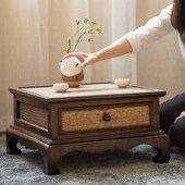 日式 实木榻榻米小桌子方桌矮桌炕桌阳台飘窗茶几禅意茶桌茶台炕几