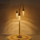 异丽2024新款 复古落地灯客厅卧室床头波西米亚风餐厅酒店茶室灯饰