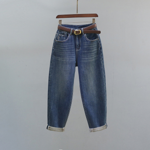 子垮裤 复古宽松休闲百搭哈伦萝卜裤 女2026春秋新款 高腰老爹牛仔裤
