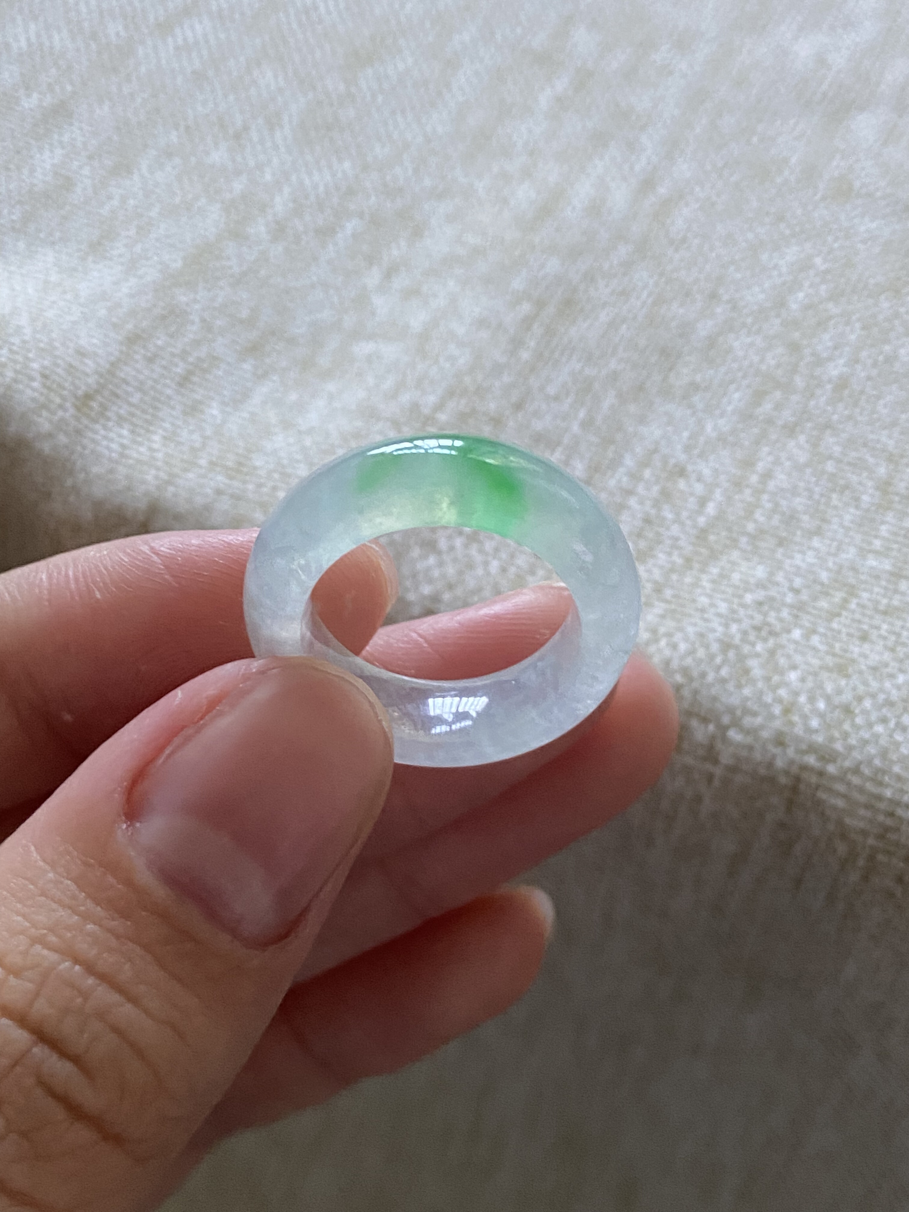 7号圈冰阳绿翡翠指环