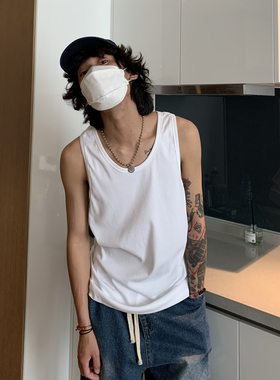 UPDAYWANG老汉还是那个老汉 背心夏季街头情侣背心 潮人 坑条背心