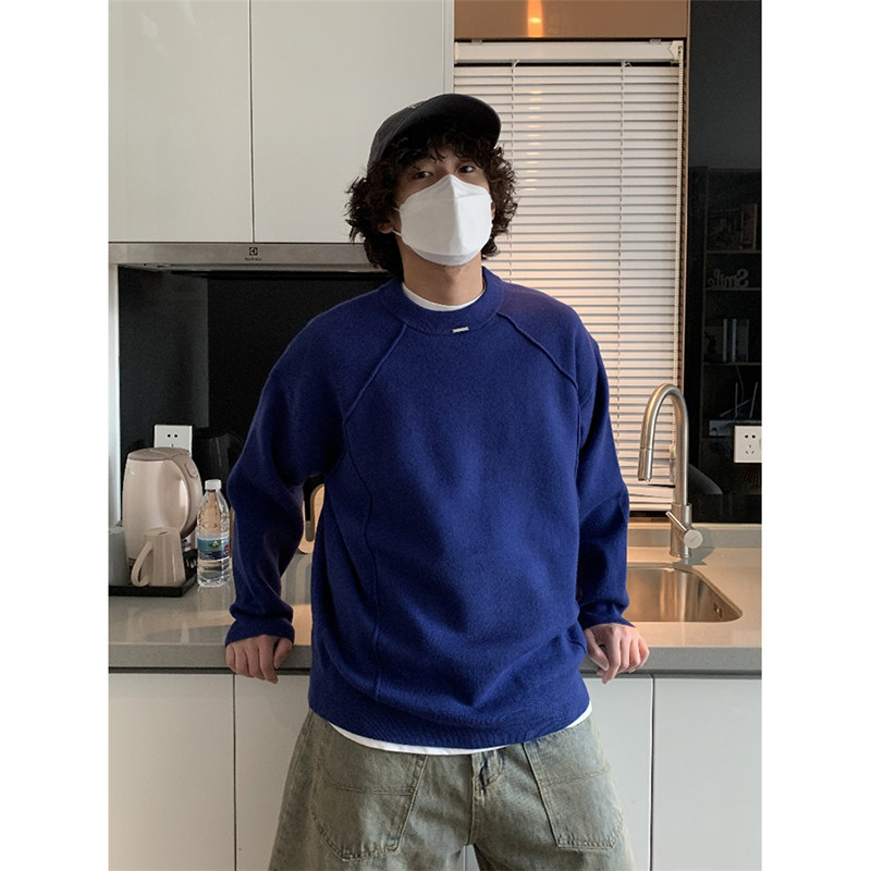 UPDAYWANG五色入 复古纯色百搭 情侣结构设计潮流毛线衣针织衫