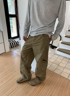 UPDAYWANG秋新品 弯刀工装裤男 复古休闲百搭男女同款休闲裤潮