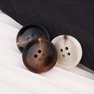 高档大衣纽扣扣子风衣扣羊绒西装外套裤子棕色咖啡四眼树脂大钮扣