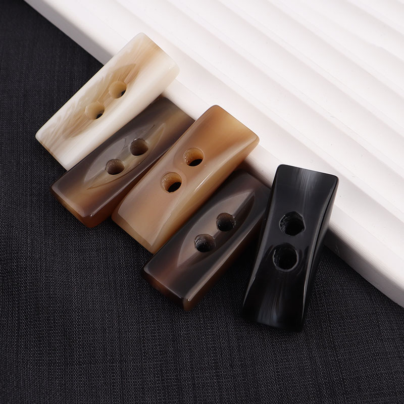 大衣风衣外套毛呢针织衫毛衣树脂纽扣长方形二眼花纹扣子钮扣