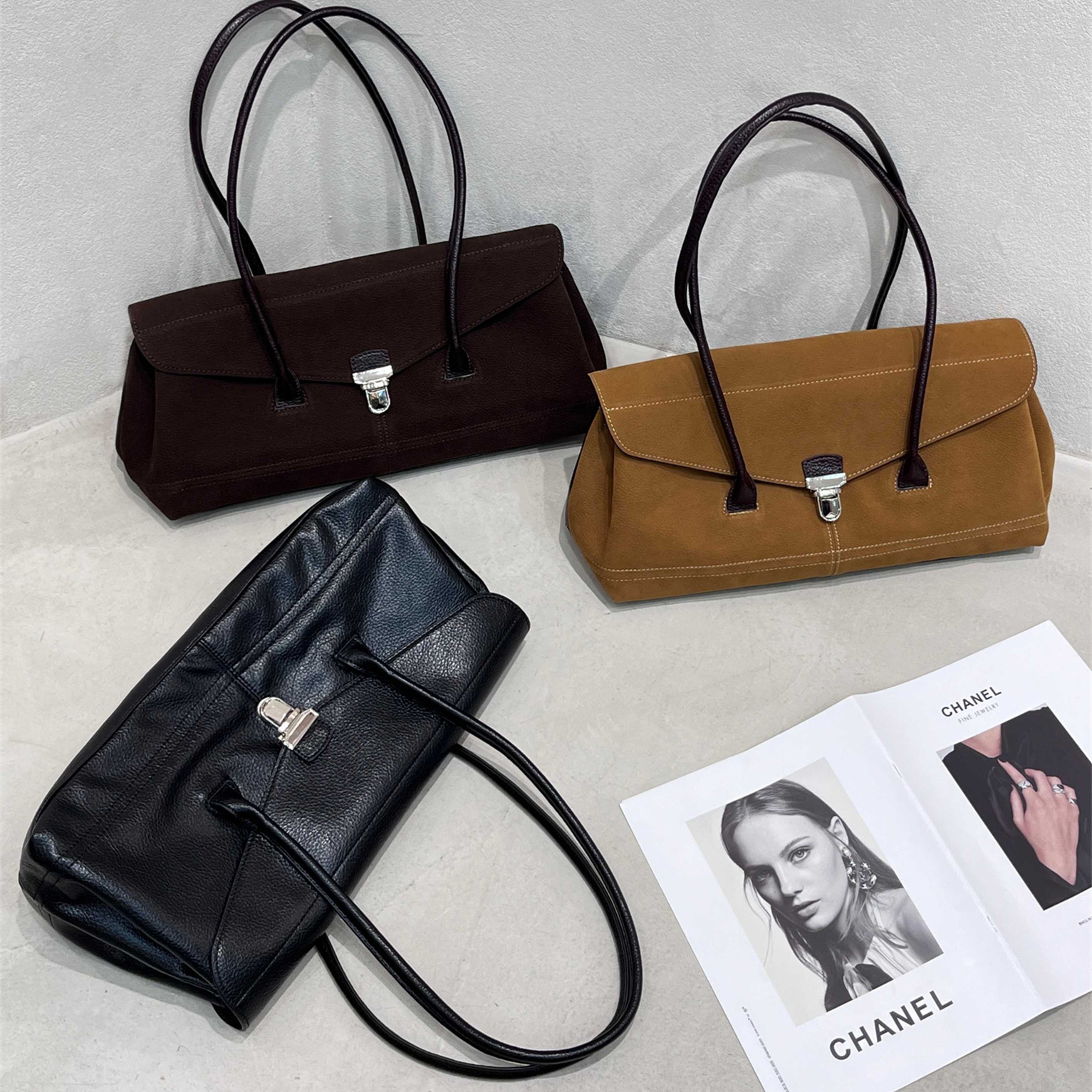 气质软皮手提包通勤百搭高级感