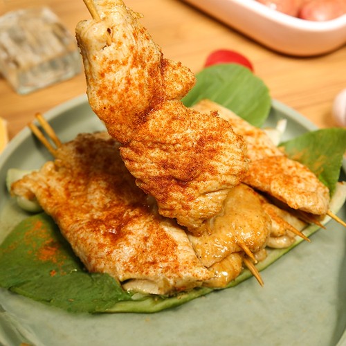 黄金鸡肉串咖喱里脊肉手抓饼配菜冷冻食材半成品油炸烧烤铁板小吃