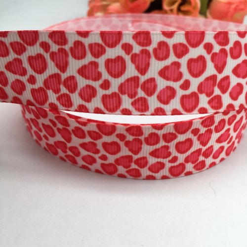 25mm新款豹纹印花织带diy发饰