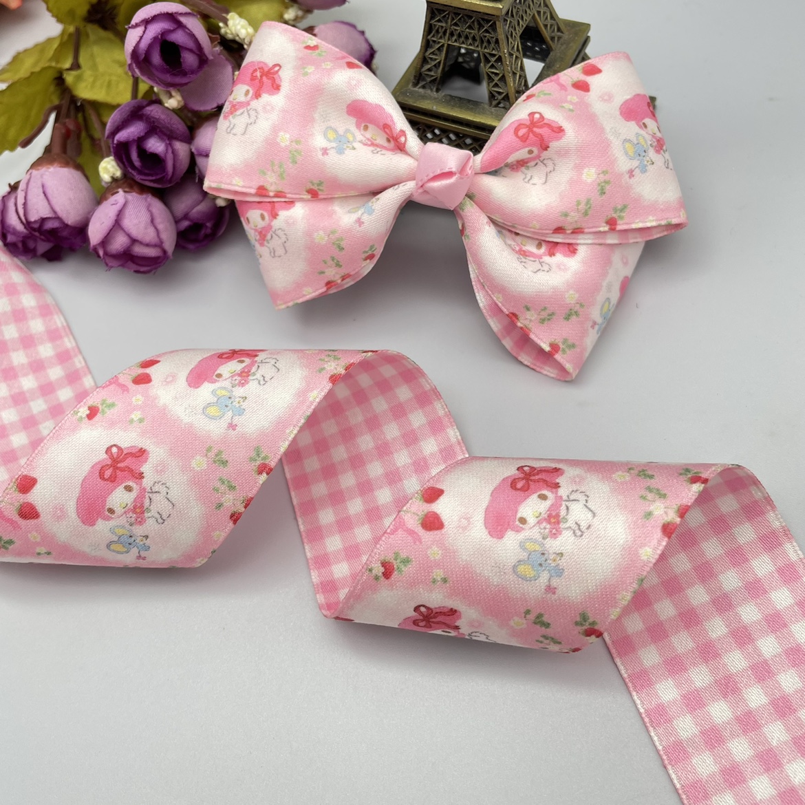 美乐蒂涤棉AB面印花织带