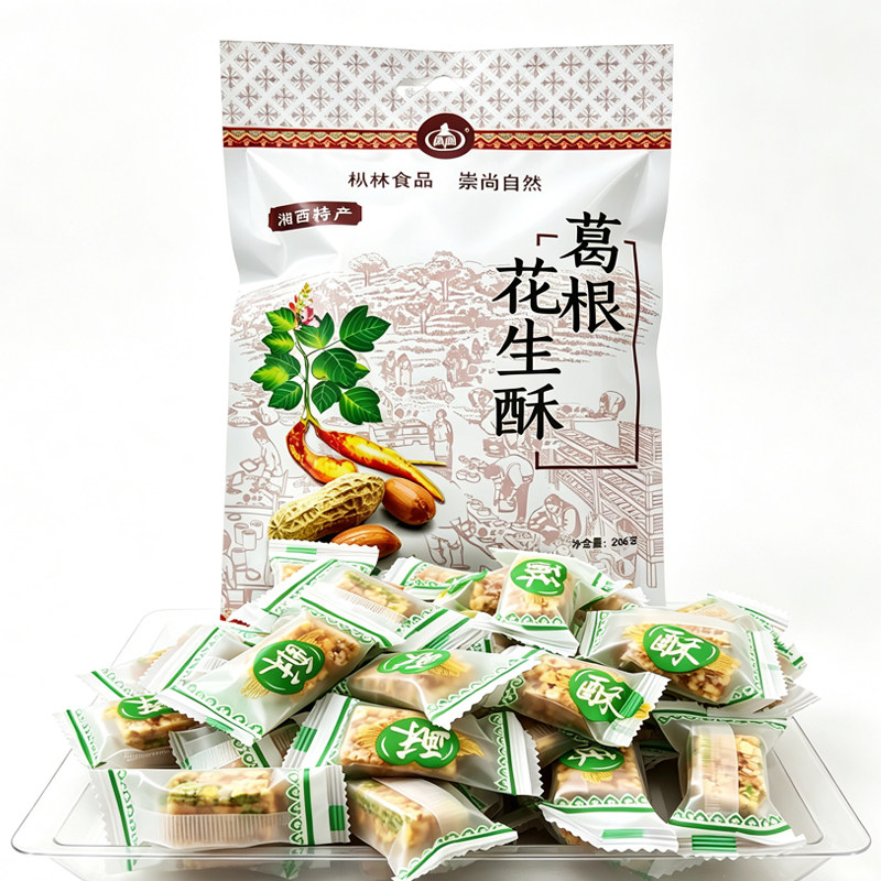 枞林葛根花生酥208g湘西张家界特产传统手工甜味零食粗粮糕点