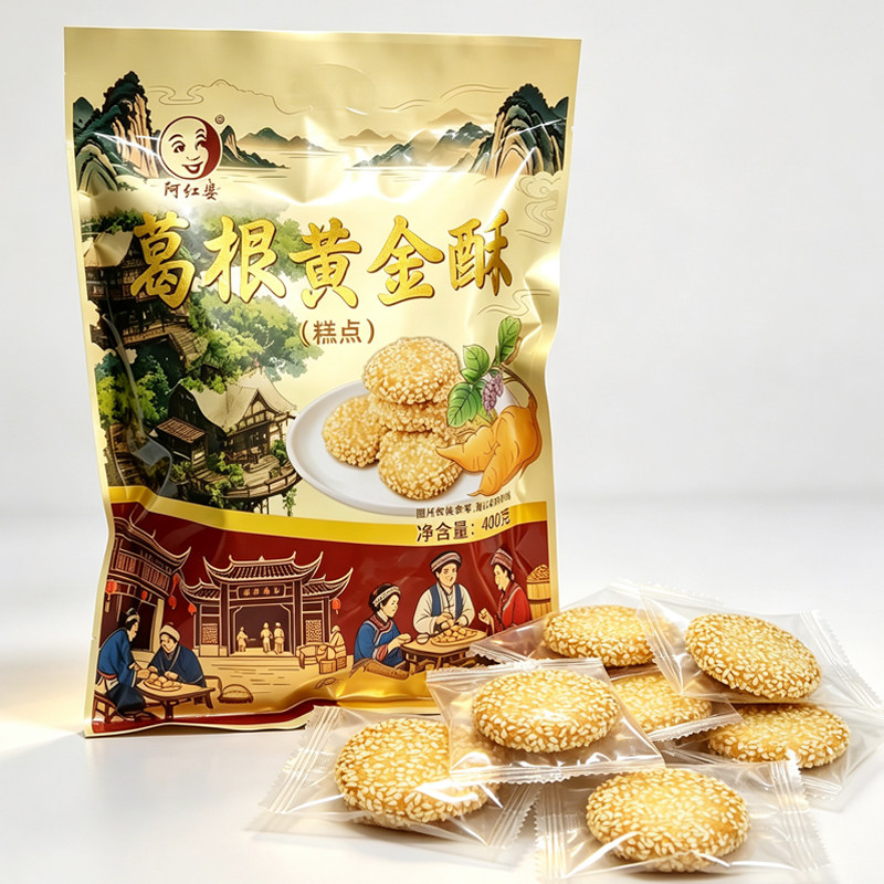 阿红婆葛根黄金酥400g湖南张家界特产美食小吃糕点伴手礼特价