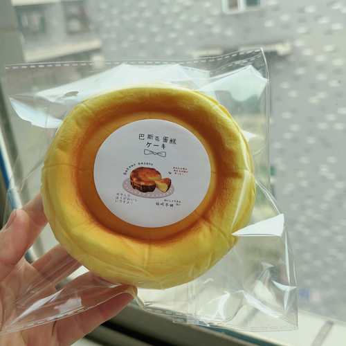 湿软手感慢软仿真巴斯克蛋糕慢回弹捏捏乐解减压模型道具一件代发