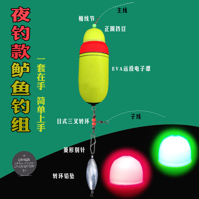 超亮中通夜光远投海钓套装阿波漂