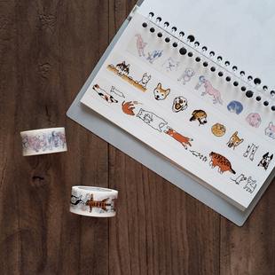 分装 | 日本 如竹堂 当店限定 和纸胶带 猫 粉狗黄狗 mt承制