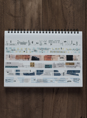 分装 | 日本 yohaku 余白第一弹00123456复古拼贴蜡纸和纸胶带