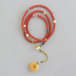 天然凉山南红玛瑙108颗佛珠 高级感念珠手链串珠本命年一物一图女