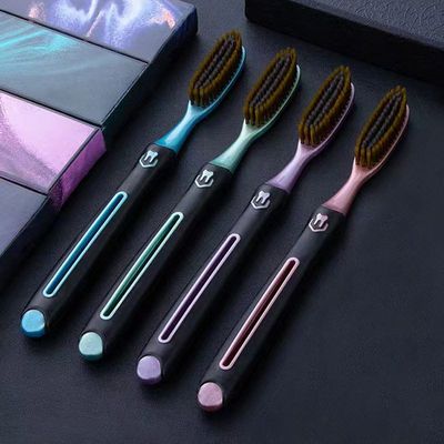 雅琳娜软毛长头牙刷成人宽头牙刷刷柄挤牙膏神器情侣双支装厂家