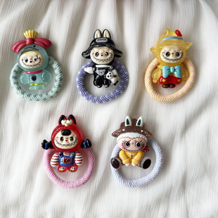 可爱加粗大号夜光拉布布丑萌高马尾卡通儿童发圈少女皮筋学生头绳