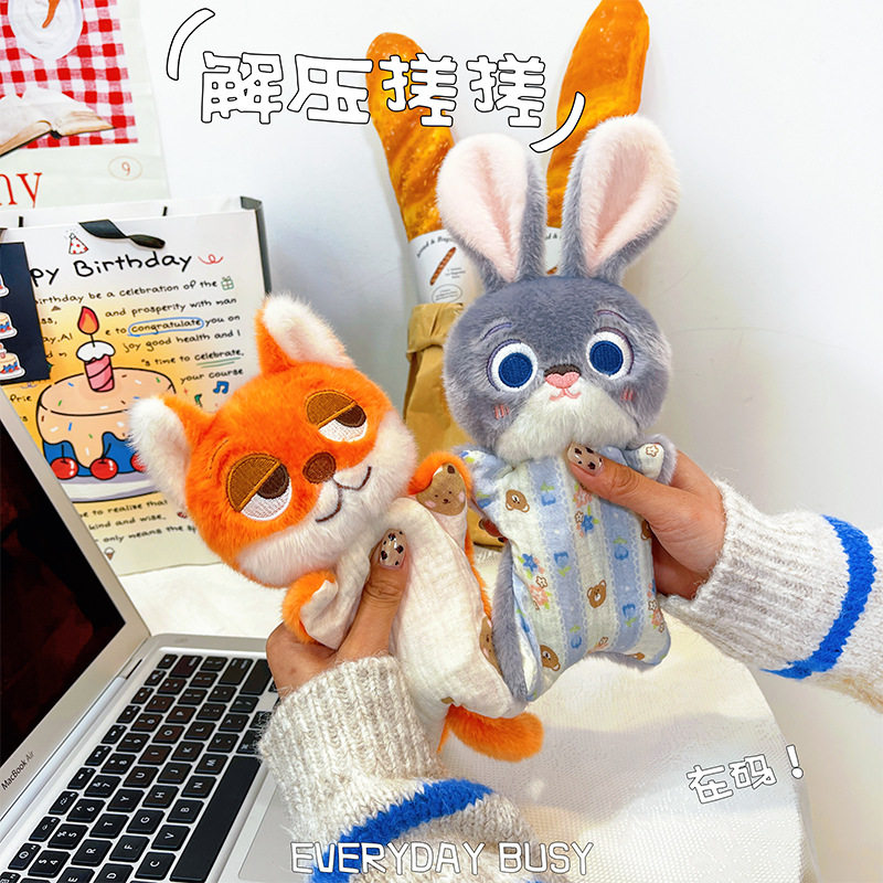 办公室鼠标腕垫解压安抚豆袋可爱卡通朱迪尼克毛绒玩具兔子狐狸猫,模玩/动漫/周边/娃圈三坑/桌游,动漫毛绒/抱枕/坐垫,淘宝优惠券,粉丝福利购,淘宝优惠卷