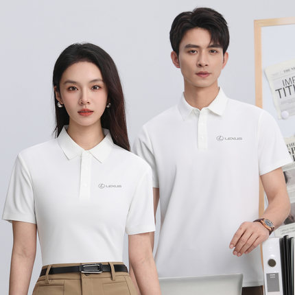 新款雷克萨斯4S店工作服短袖POLO衫夏季汽车工装翻领t恤定制logo