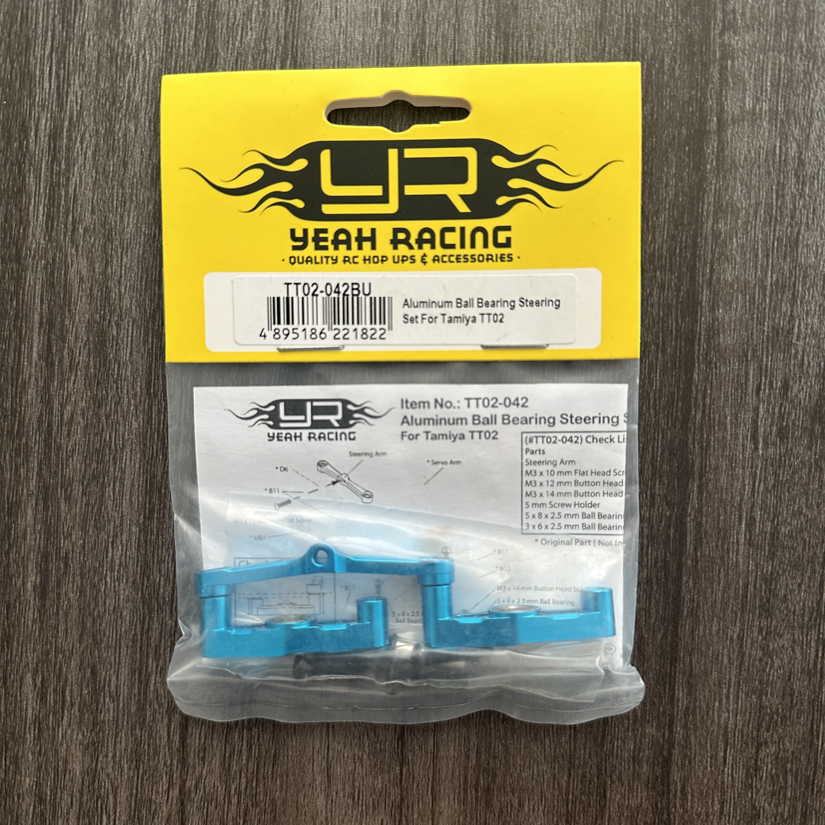 TT02 TT02B 金属转向组 转向架 Yeah Racing #TT02-042BU