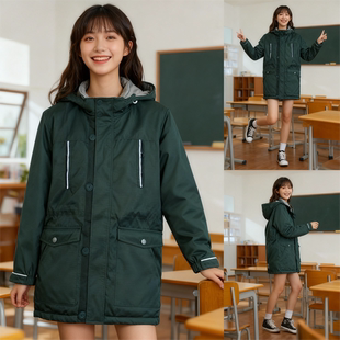 伊顿同款冬季校服上衣学院风冬装外套学生户外加厚棉服17F015