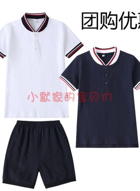 伊顿同款英伦男女童纯棉白色短袖T恤立领polo套头衫13t012/13T013