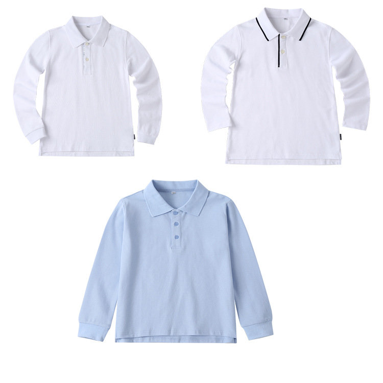 伊顿同款学院英伦中小学校服春秋装儿童班服学生纯色长袖T恤上衣