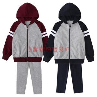 卫衣裤 连帽棒球服男女中小学生运动套装 子校服15y059 伊顿同款 特价