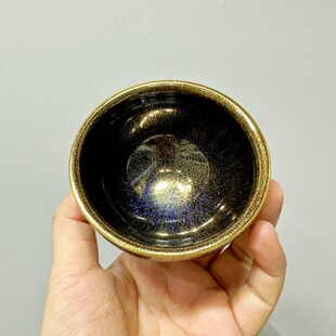 龙德堂-范泽锋砾石融金束口杯星月天目宝石釉主人杯茶杯