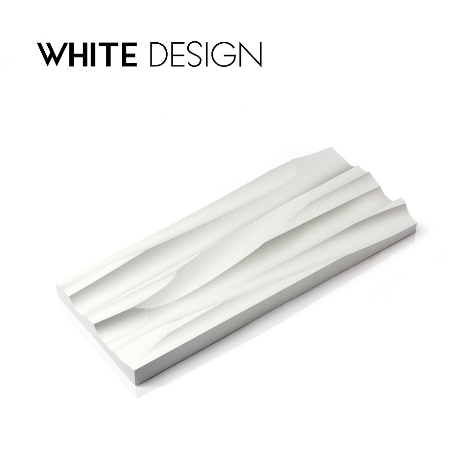 White Design铝合金笔架笔托 创意波浪金属 收纳办公桌摆件 礼品