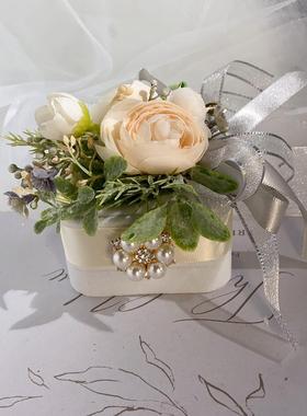 结婚对戒盒婚礼交换戒指盒创意森系红色复古首饰盒子婚礼仪式原创