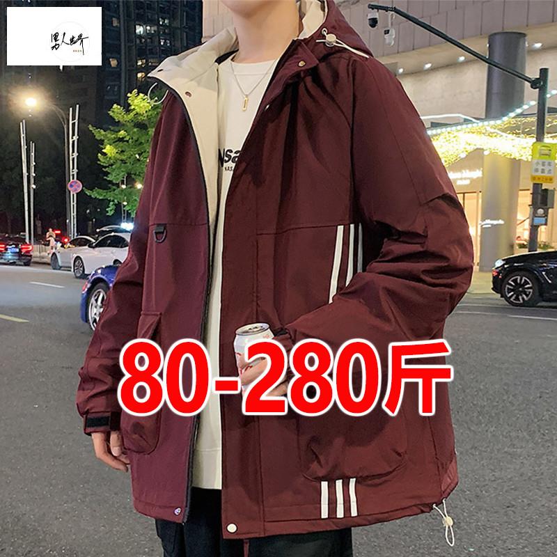 加肥加大棉服男冬季宽松青少年加肥加大男装二棉外套潮胖子哥棉衣