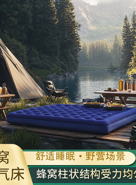 趣野风户外充气床懒人床垫家用双人冲气床帐篷气垫床单人午休睡垫