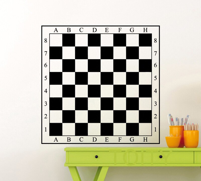 国际象棋棋盘贴画chessboard贴纸装饰画客厅创意墙贴