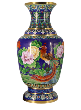 大花瓶凤凰掐丝珐琅送老外景泰蓝