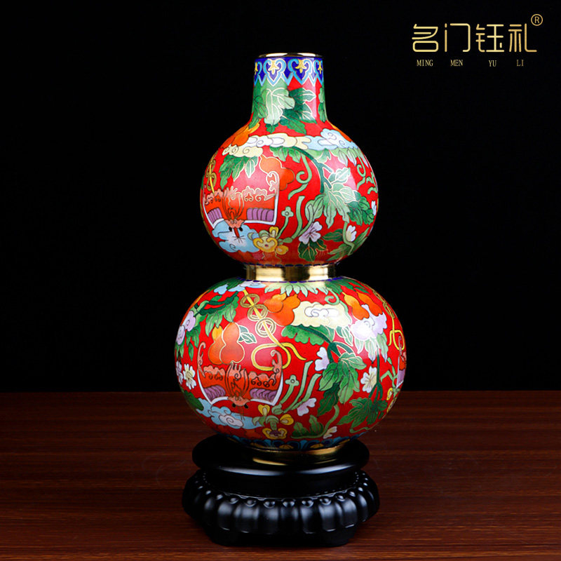 景泰蓝铜胎掐丝葫芦摆件