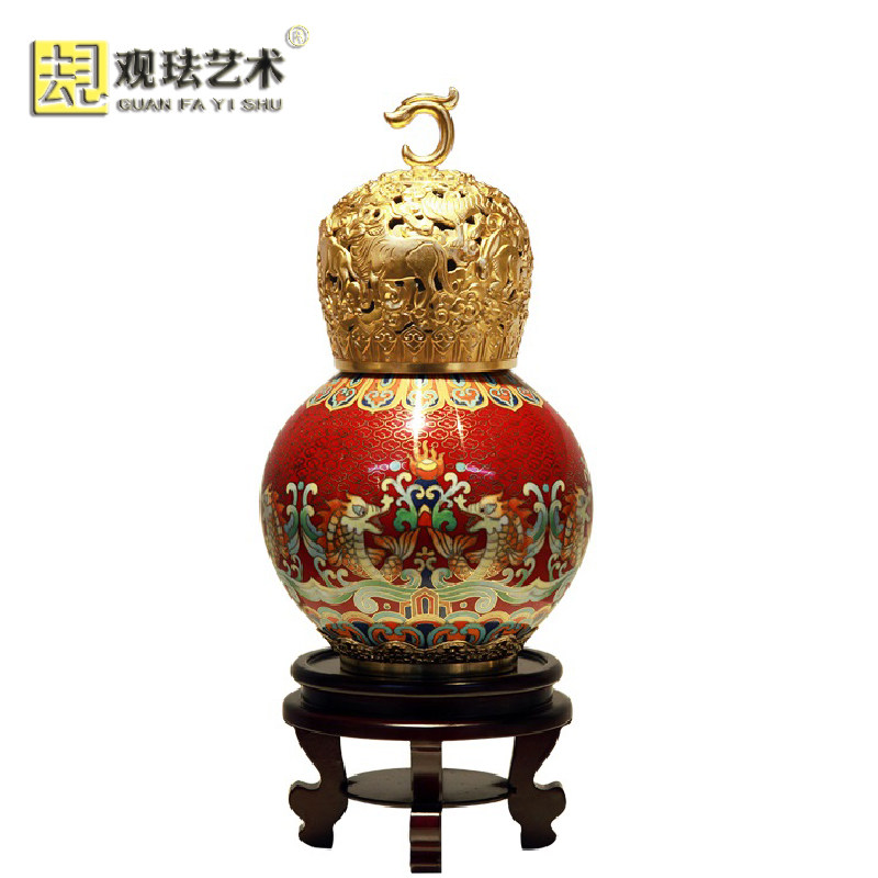 刘永森作品景泰蓝十二生肖《大吉熏》铜香炉摆件收藏商务外事礼品