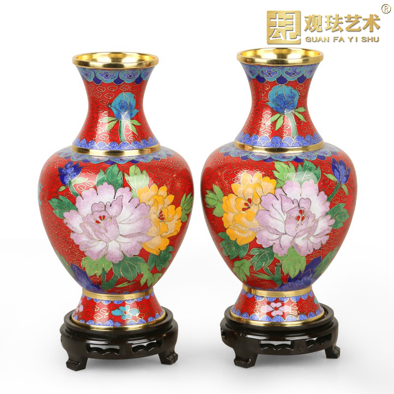 北京景泰蓝花瓶摆件手工艺术品周器垒铜胎掐丝珐琅商务礼品装饰品