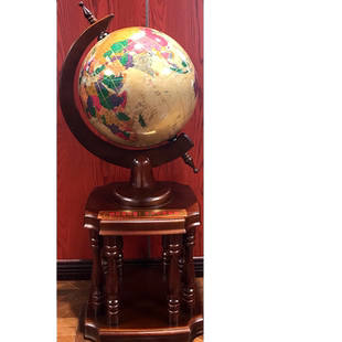 木地球仪落地摆件办公室校庆客厅书房装饰工艺品公司乔迁开业礼品