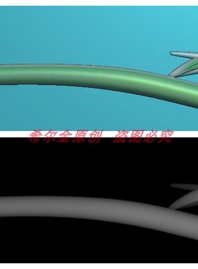 仙鹤发簪精雕图 浮雕图 灰度图artcam桃木雕玉雕骨雕牙雕刻图