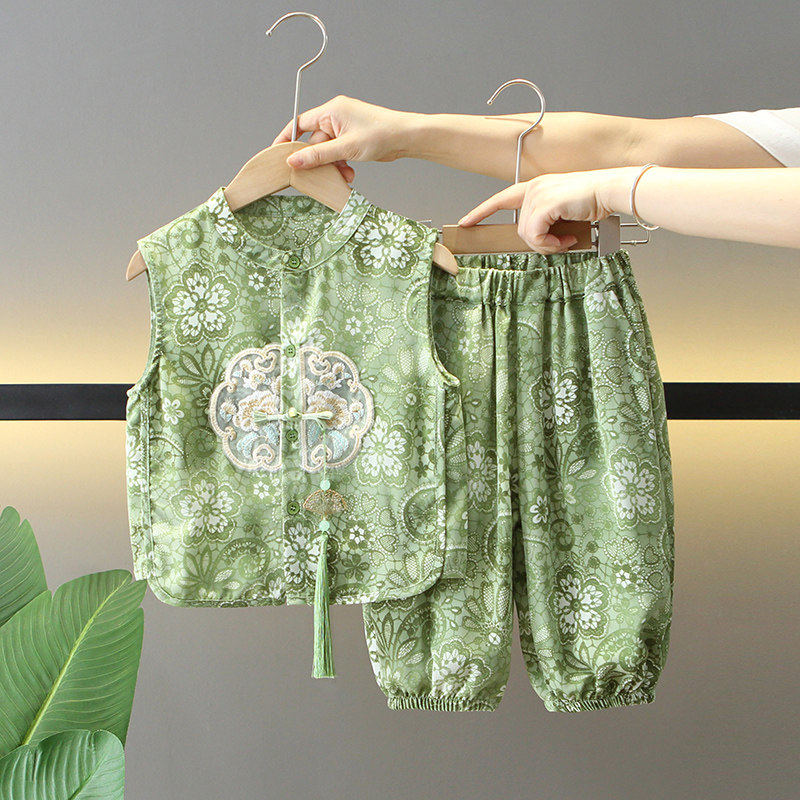 奥莱精选男童夏季汉服套