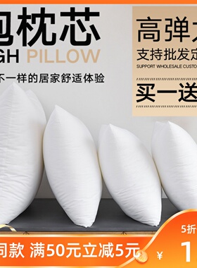买一送一抱枕芯靠枕芯长方形卧室45 50 55 60 65可定制方芯婚庆