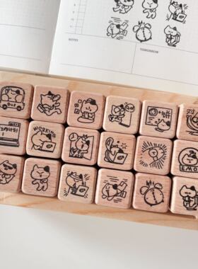 有间手账《疯狂打工喵 1》 小猫上班工作 mini 印章图章手账bmy