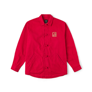 Vans范斯新款马年生肖款Bolin联名男红色夹克衬衫外套VN000W5614A