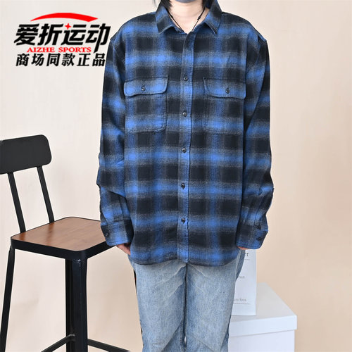 VANS范斯男子翻领长袖格子衬衫