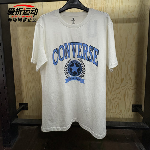 匡威Converse男字母标五角星短袖